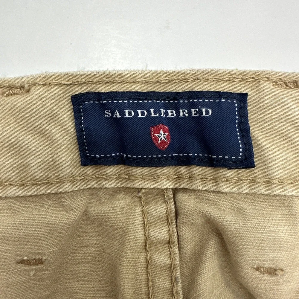 Saddlebred Pants Mens 42x30 Beige Classic Fit Cotton Khaki Chino 8935